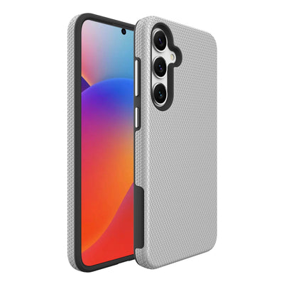Dėklas Perfectionists Triangle Case Samsung S721 S24 FE sidabrinis