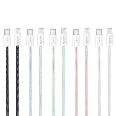 USB kabelis Hoco X104 60W USB-C to USB-C 2.0m juodas