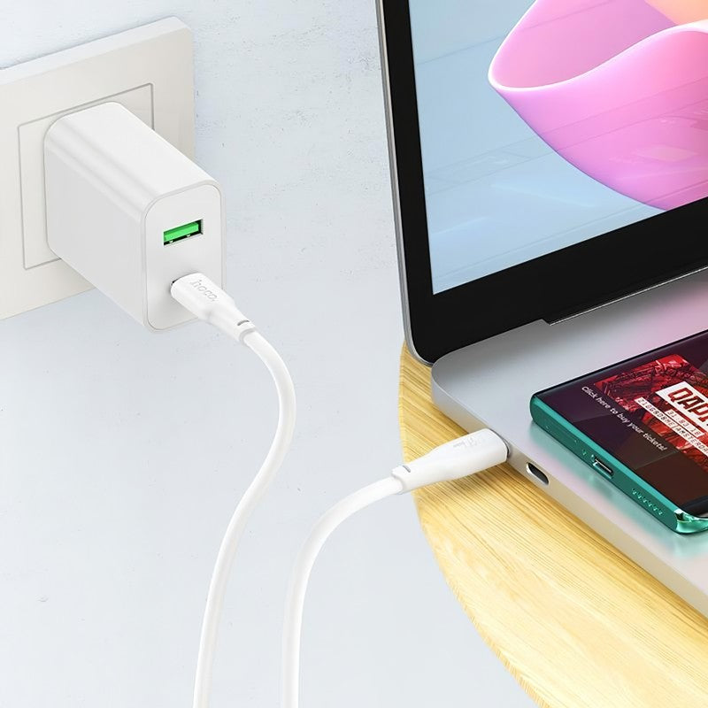 USB kabelis Hoco X93 240W USB-C to USB-C 2.0m baltas