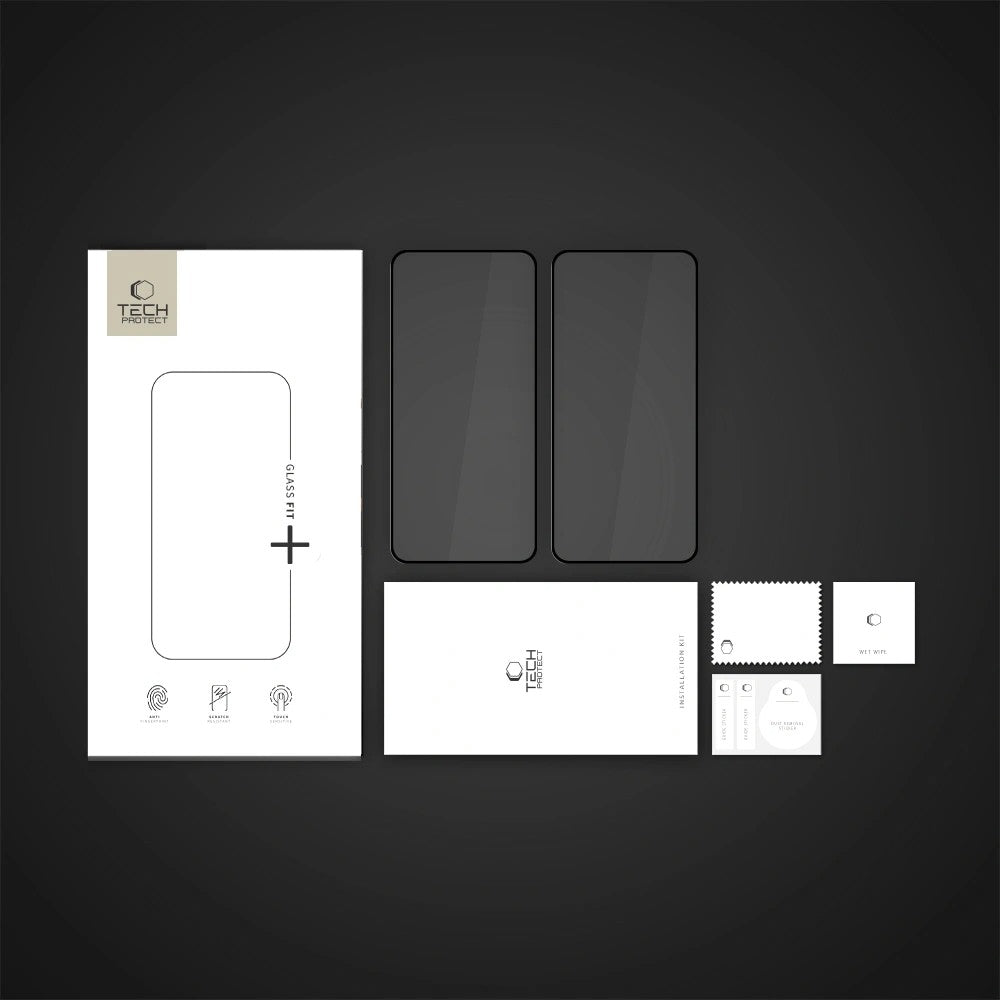 LCD apsauginis stikliukas Tech-Protect Glass Fit+ 2-Pack Nothing Phone 3a/3a Pro juodas