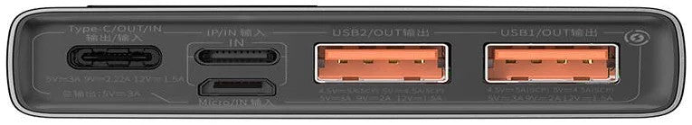 Išorinė baterija Power Bank Baseus Adaman 22.5W 10000mAh juoda PPAD070001