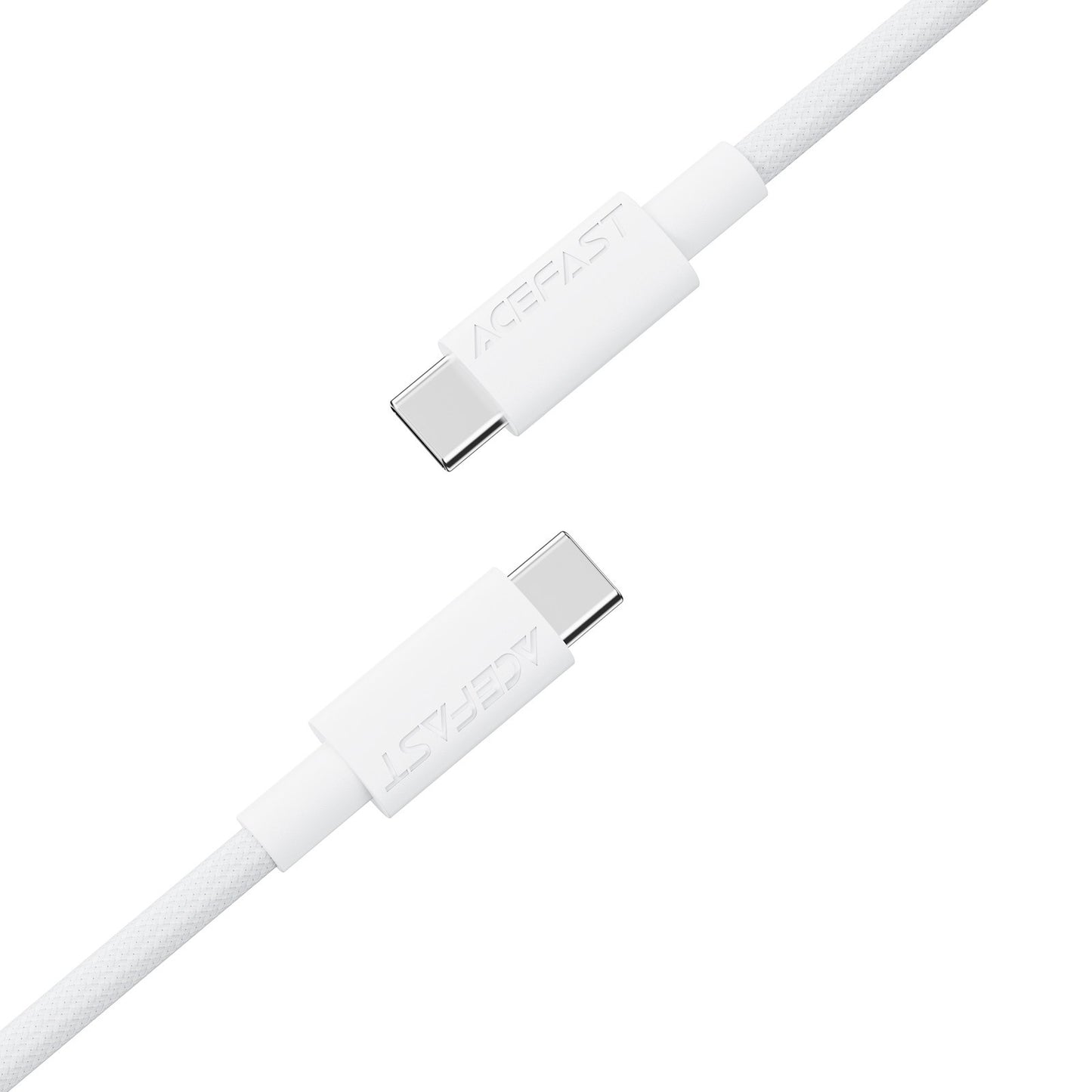 USB kabelis Acefast C18-03 60W USB-C to USB-C 1.2m baltas