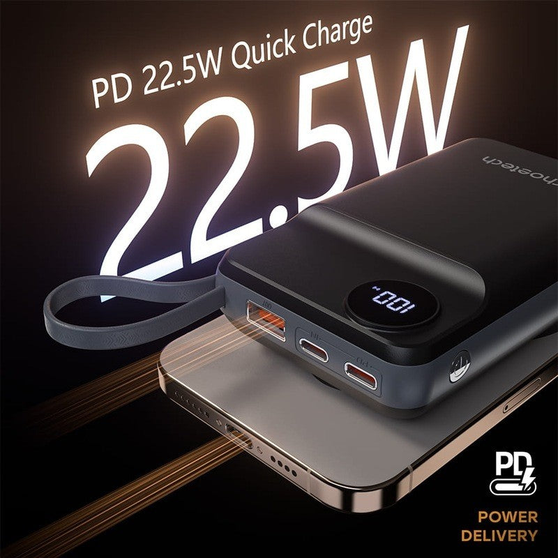 Išorinė baterija Power Bank Choetech B696 15W Magsafe 20000mAh juoda