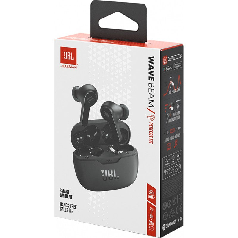Belaidės ausinės JBL Wave Beam TWS juodos