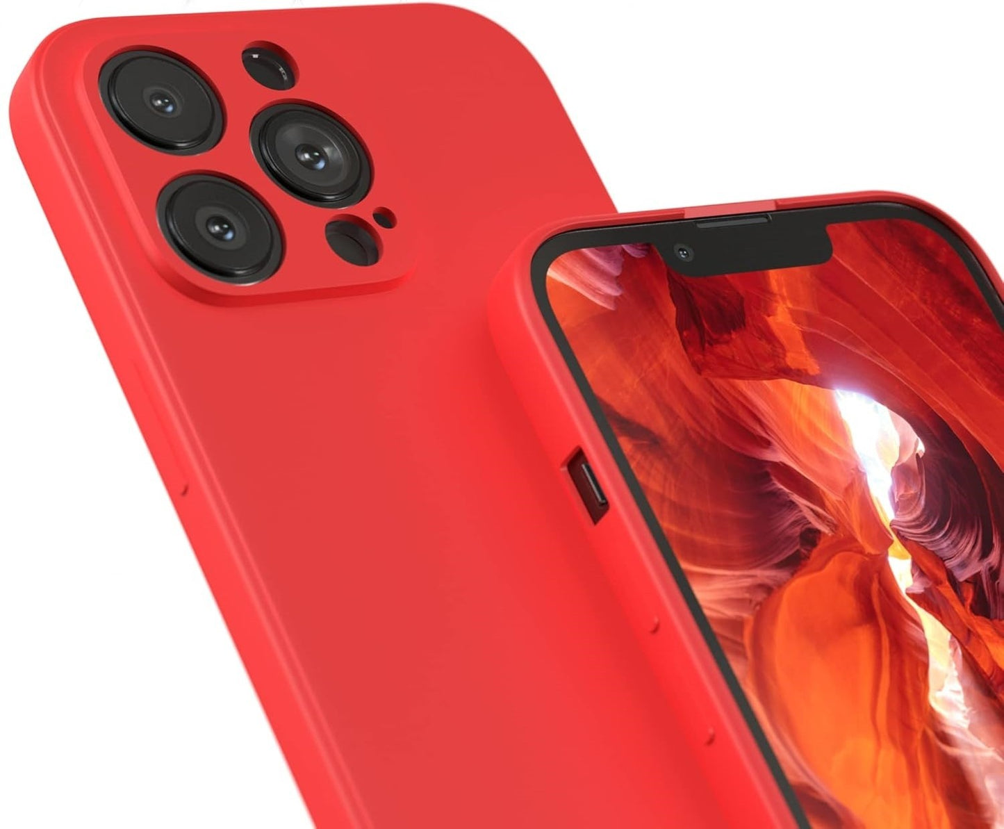 Dėklas Liquid Silicone 1.5mm Xiaomi Redmi A5/Poco C71 (171,7x77,8x8,26) raudonas