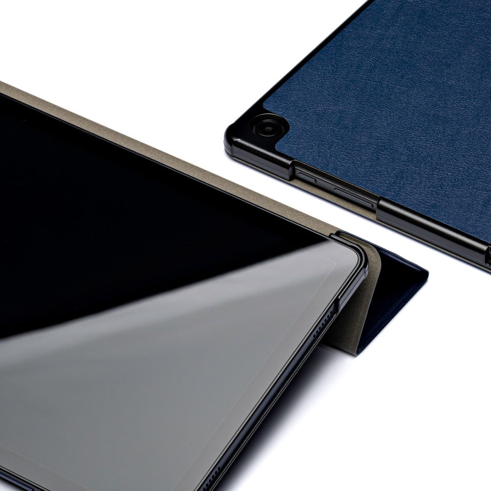 Dėklas Reach Smart Leather Lenovo Tab P12 12.7 TB370 tamsiai mėlynas