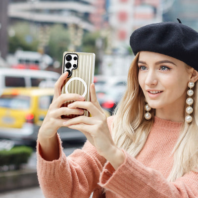 Dėklas Dux Ducis Zest Samsung S938 S25 Ultra Gradient Desert Gold