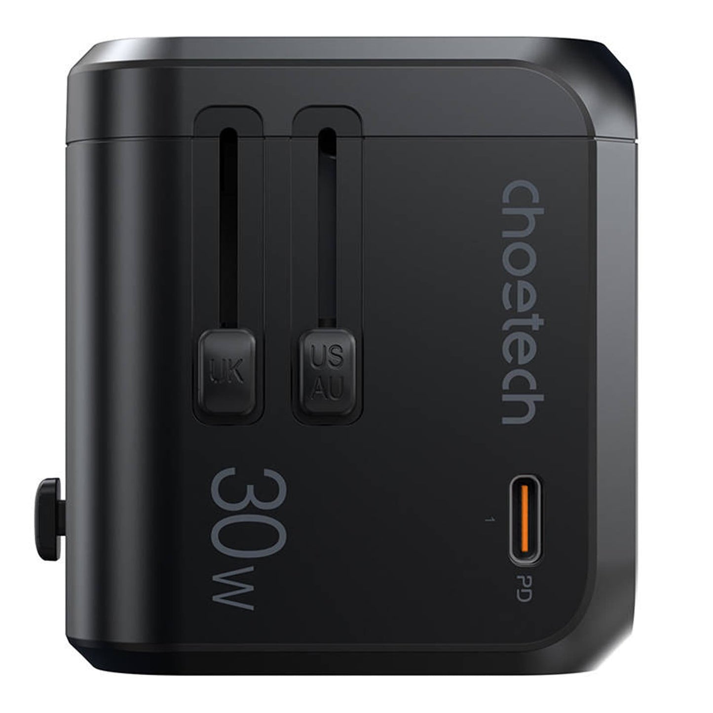 Universalus kelioninis įkroviklis Choetech PD5008 30W USB-C/3xUSB-A juodas