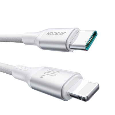 USB kabelis Joyroom S-A28 USB-C to Lightning 30W 2.0m baltas