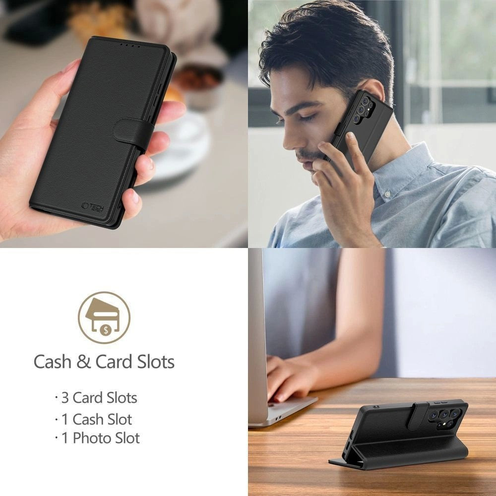 Dėklas Tech-Protect Wallet Xiaomi Redmi 15C 4G juodas