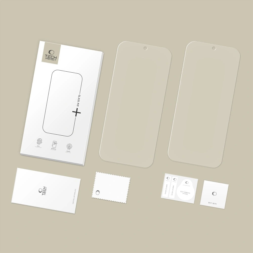 LCD apsauginis stikliukas Tech-Protect Glass Fit+ 2-Pack Google Pixel 9/9 Pro/10/10 Pro