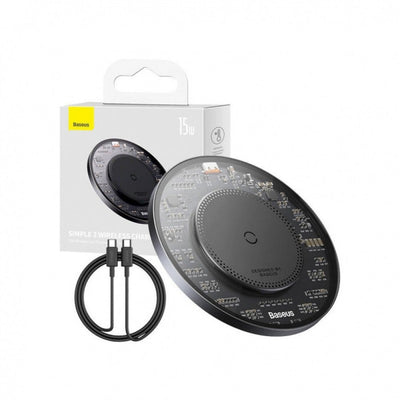 Įkroviklis belaidis Baseus BS-W530 15W juodas CCJJ050001