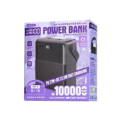 Išorinė baterija Power Bank Remax FP-1 22.5W 100000mAh juoda