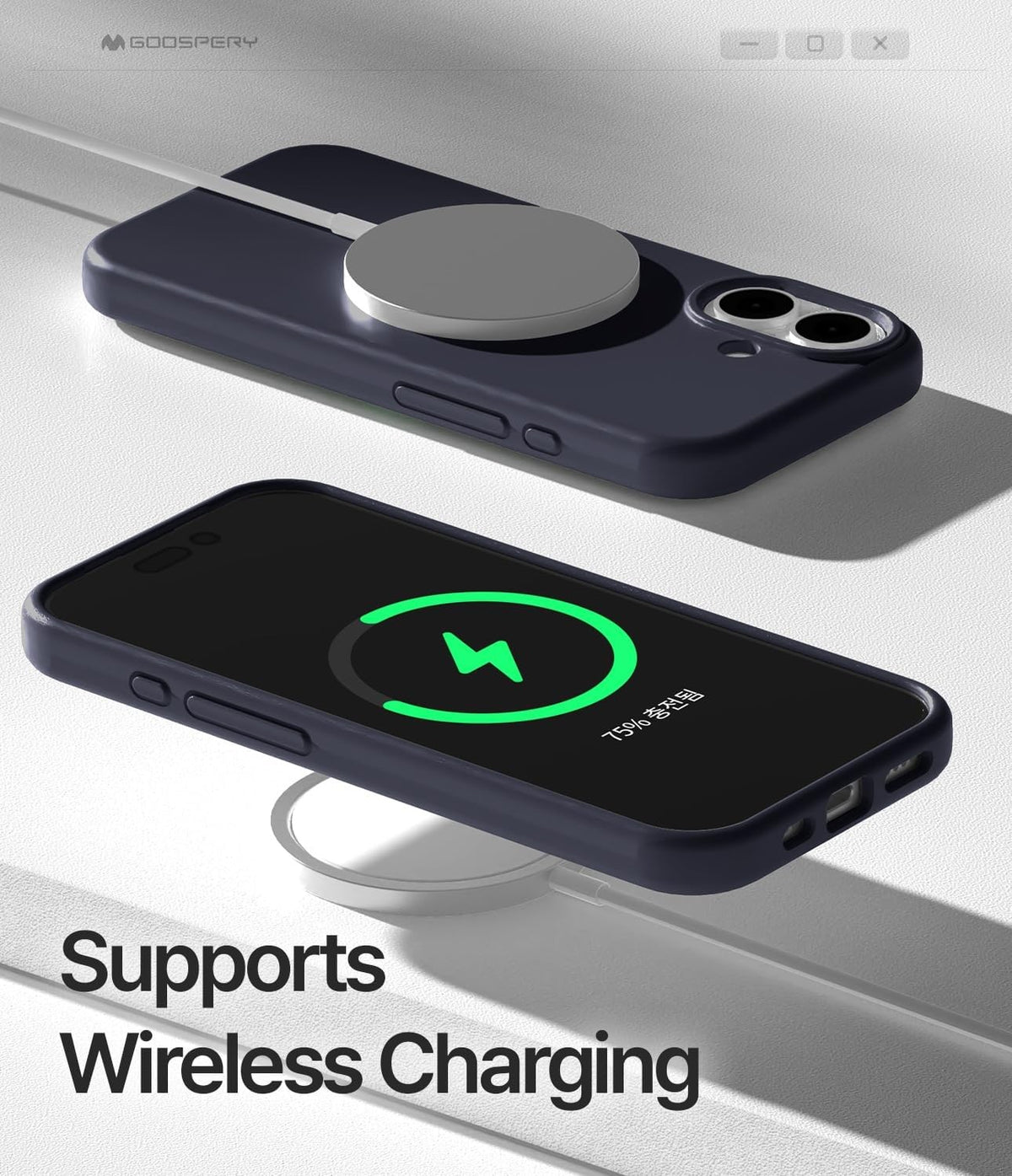 Dėklas Mercury Pure Magsafe Silicon Case Apple iPhone 17 tamsiai mėlynas