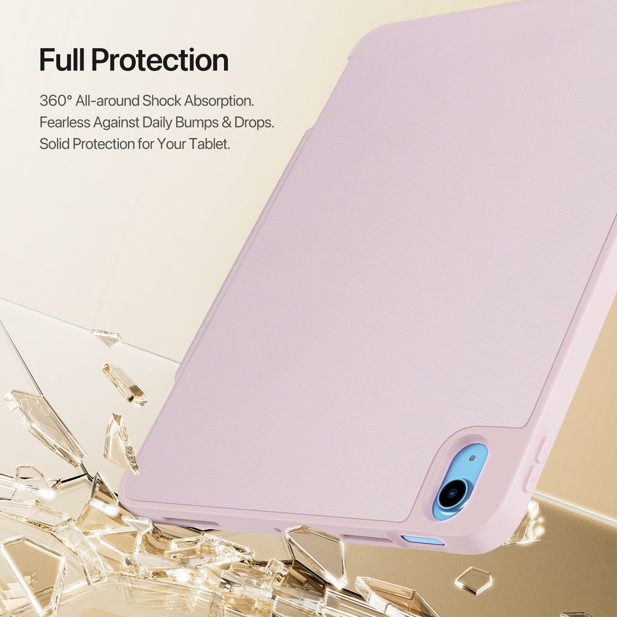 Dėklas Dux Ducis Vers Apple iPad 10.9 2022/iPad 11 2025 rožinis