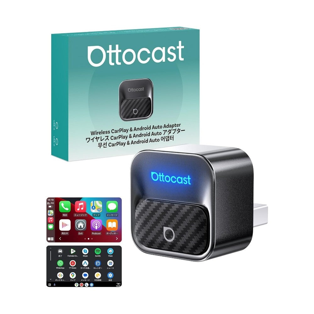 Belaidis CarPlay/Android Auto adapteris Ottocast Mini Core juodas CA525-T3