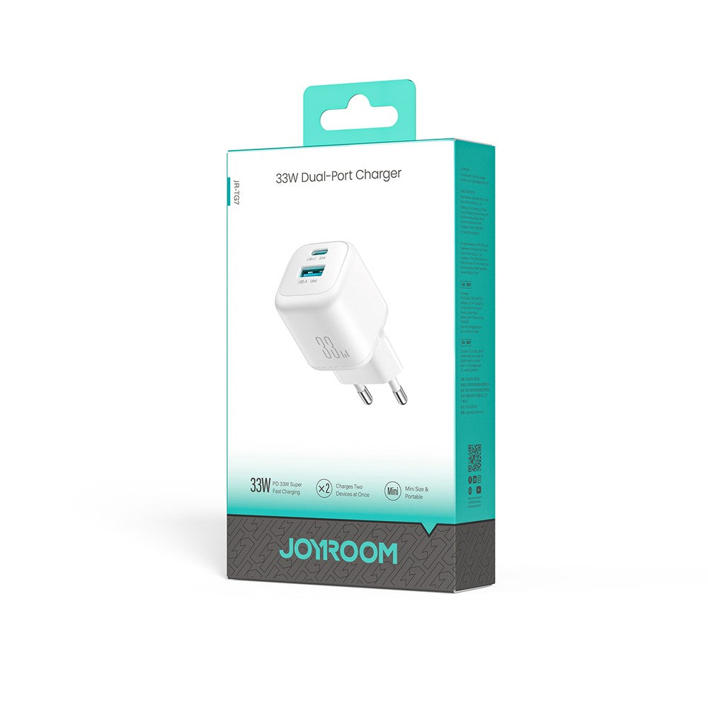 Įkroviklis Joyroom JR-TG7 33W USB-C/USB-A baltas