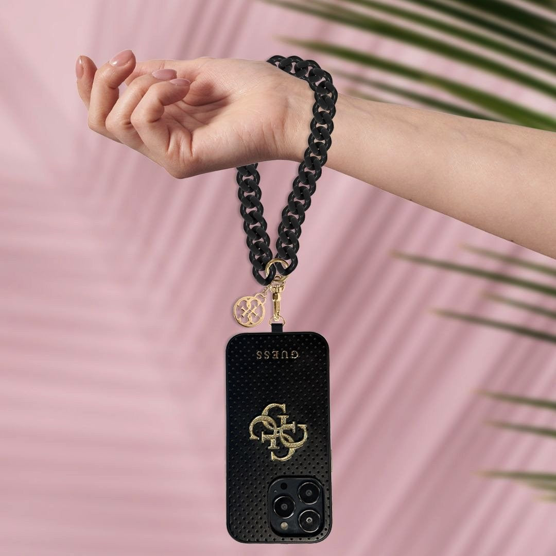 Dirželis telefonui Guess 4G Charm juodas