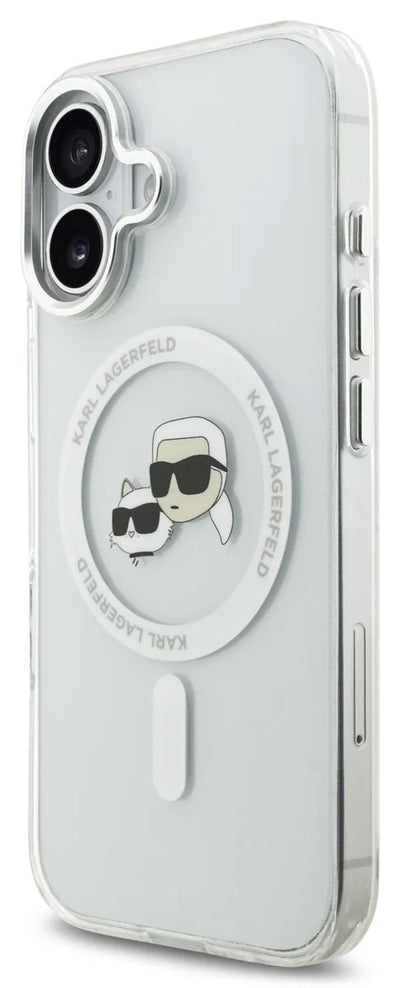 Dėklas Karl Lagerfeld IML K&CH Heads Metal Frame MagSafe Apple iPhone 17
