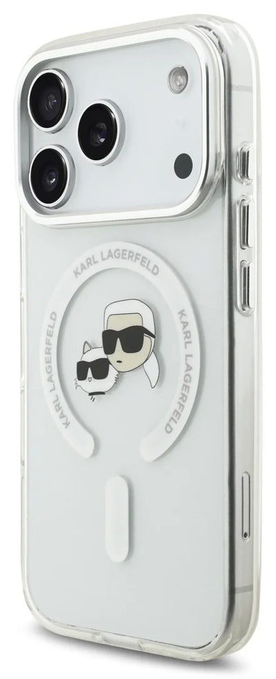 Dėklas Karl Lagerfeld IML K&CH Heads Metal Frame MagSafe Apple iPhone 17 Pro