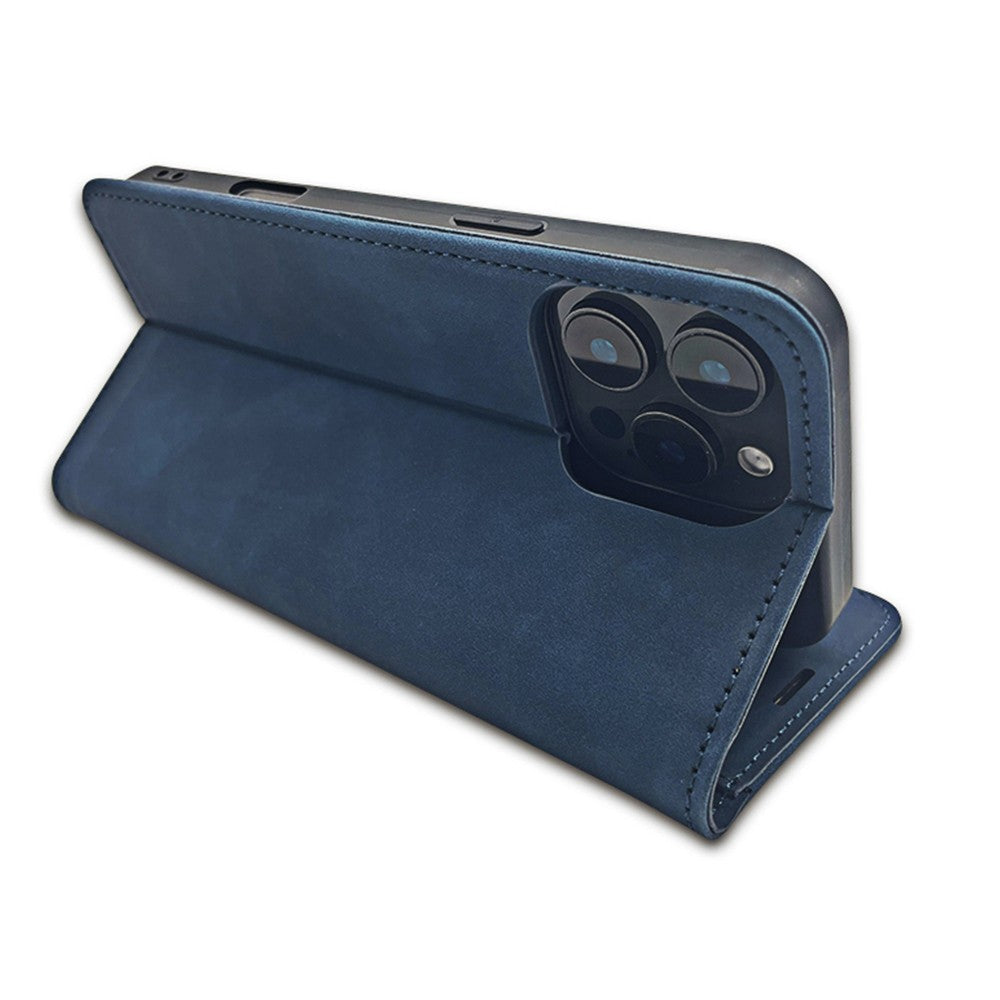 Dėklas Smart Suede Samsung S741 S26 FE tamsiai mėlynas