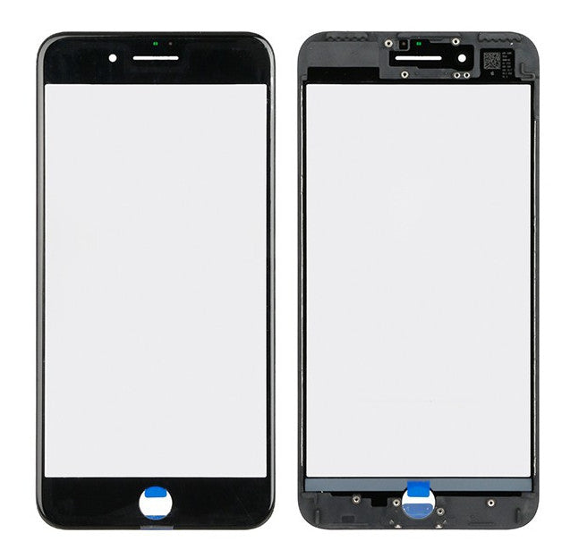 LCD stikliukas Apple iPhone 7 Plus su rėmeliu ir OCA juodas V2 ORG