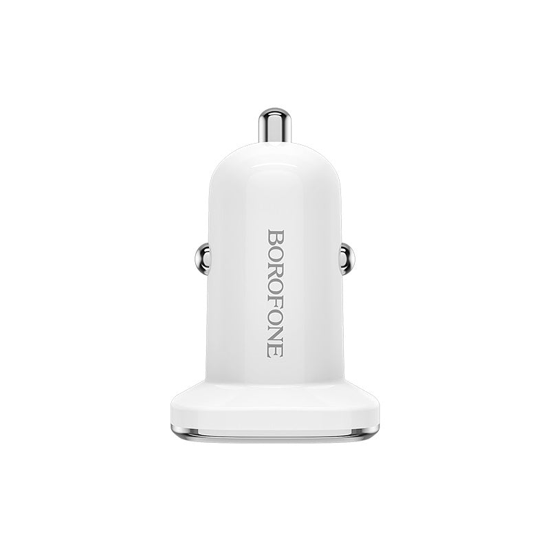 Automobilinis įkroviklis Borofone BZ12 su 2 USB jungtimis (2.4A) baltas