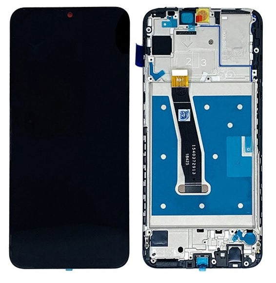 Ekranas Huawei P Smart 2019/P Smart Plus 2019/P Smart 2020 su lietimui jautriu stikliuku ir rėmeliu juodas ORG