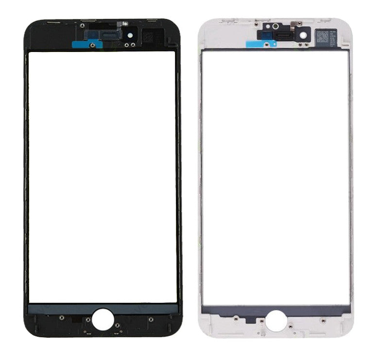 LCD stikliukas Apple iPhone 8 Plus su rėmeliu ir OCA juodas V3