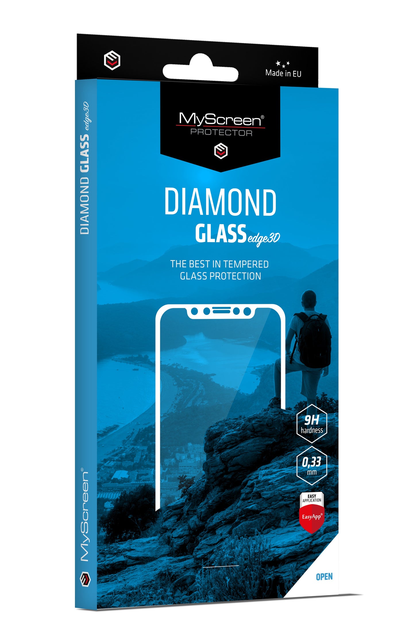 LCD apsauginis stikliukas MyScreen Diamond Edge 3D Samsung G998 S21 Ultra 5G juodas