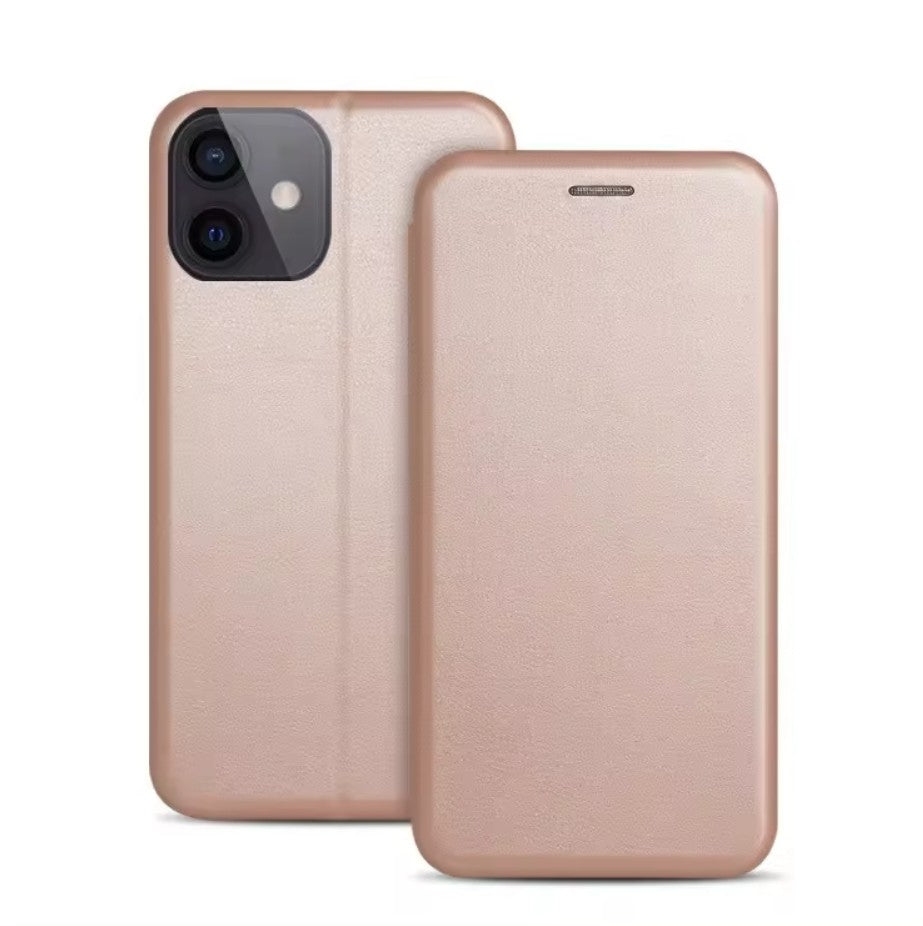 Dėklas Book Elegance Huawei P30 Lite rožinis-auksinis