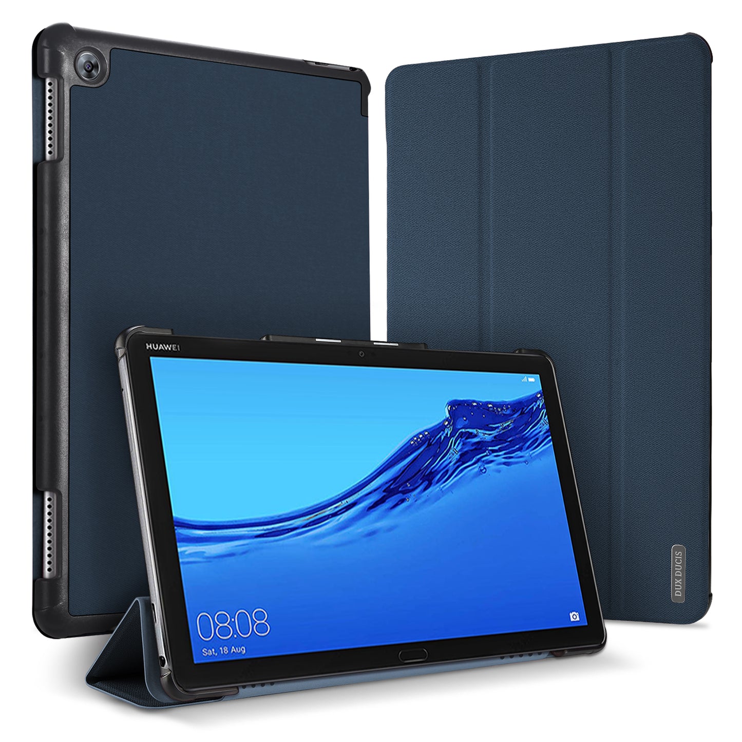 Dėklas Dux Ducis Domo Samsung X800/X806 Tab S8 Plus/T730/T736B Tab S7 FE 2021/T970/T976B TAB S7 Plus 12.4 tamsiai mėlynas