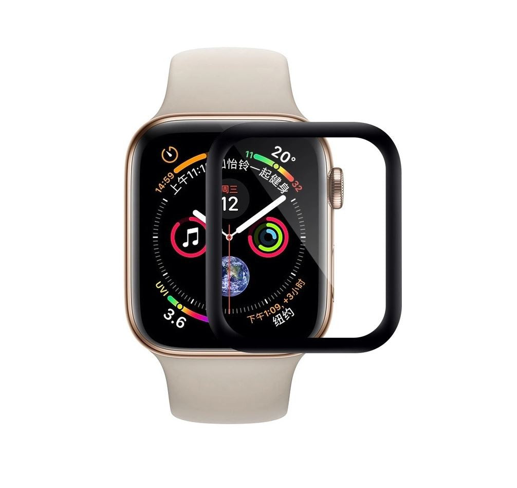 LCD apsauginis stikliukas 3D Full Glue Apple Watch 44mm juodas