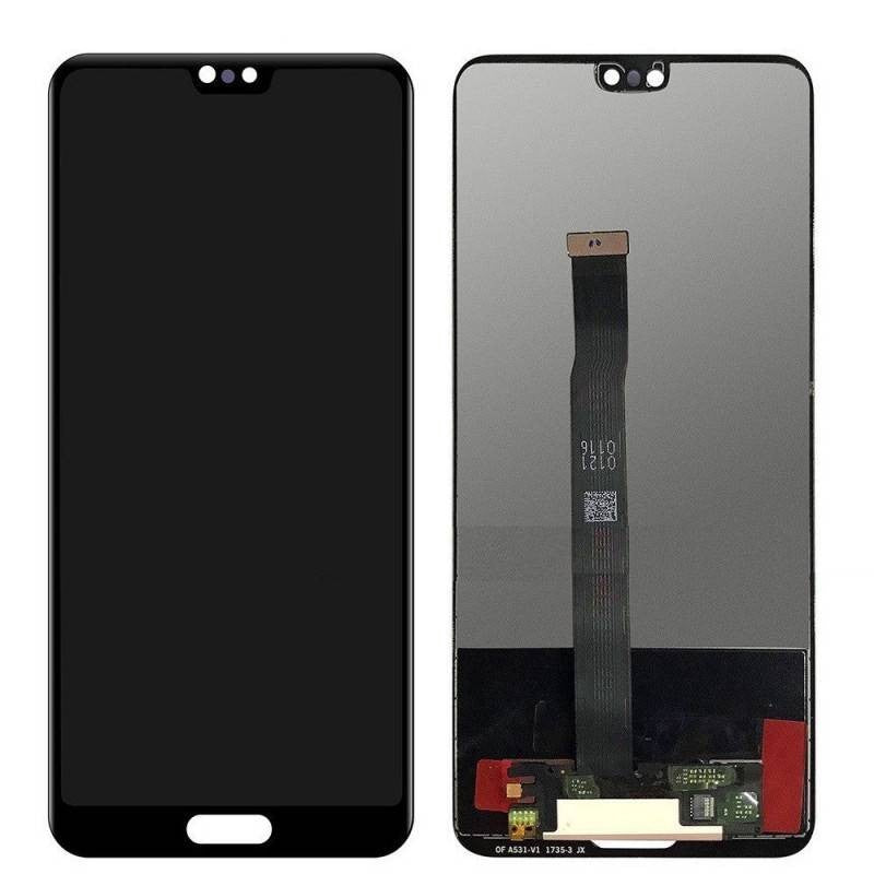 Ekranas Huawei P20 su lietimui jautriu stikliuku ir home flex juodas ORG