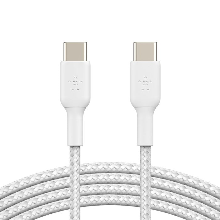 USB kabelis Belkin Boost Charge Braided USB-C to USB-C 1.0m baltas
