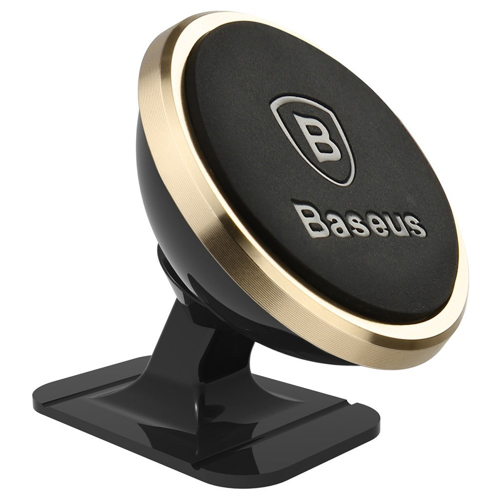 Telefono laikiklis Baseus 360° Rotation Magnetic Mount auksinis SUGENT-NT0V