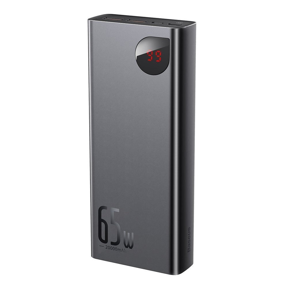 Išorinė baterija Power Bank Baseus Adaman 65W 20000mAh + Type-C 0.3m juoda PPIMDA-D01