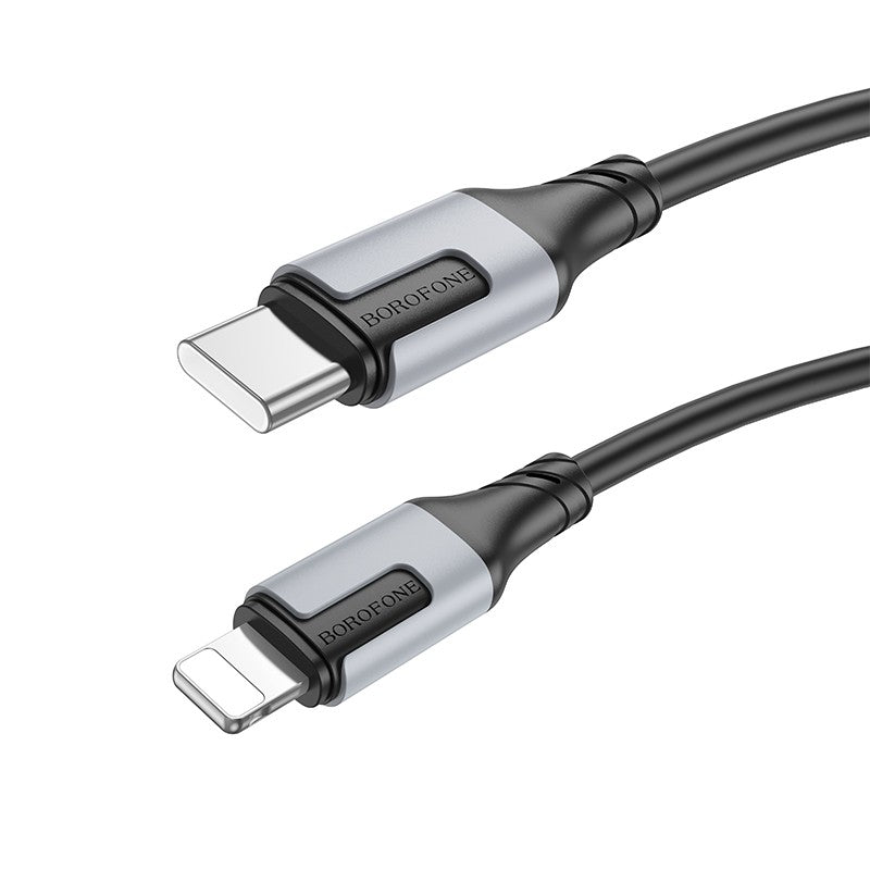 USB kabelis Borofone BX101 USB-C to Lightning 1.0m juodas