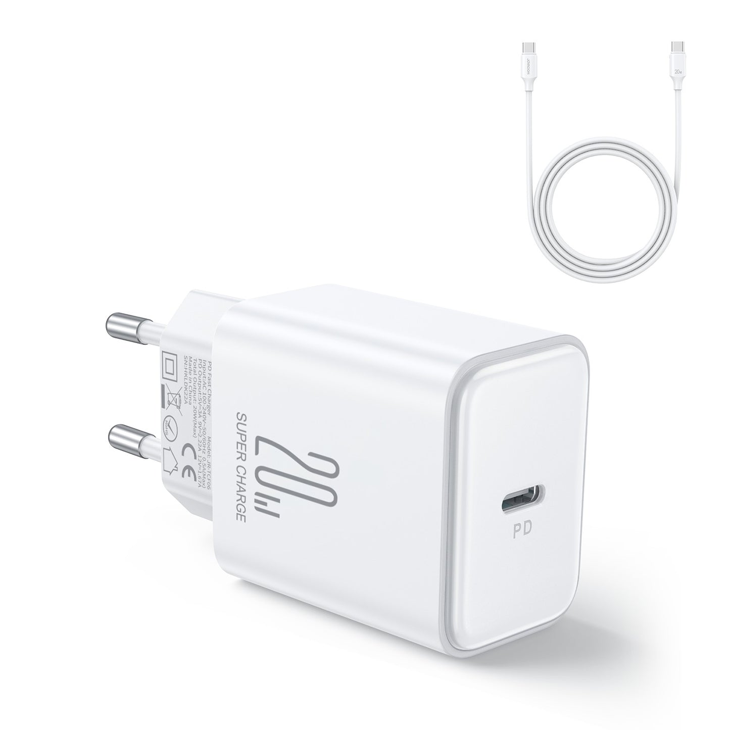 Įkroviklis Joyroom JR-TCF06 USB-C PD20W baltas