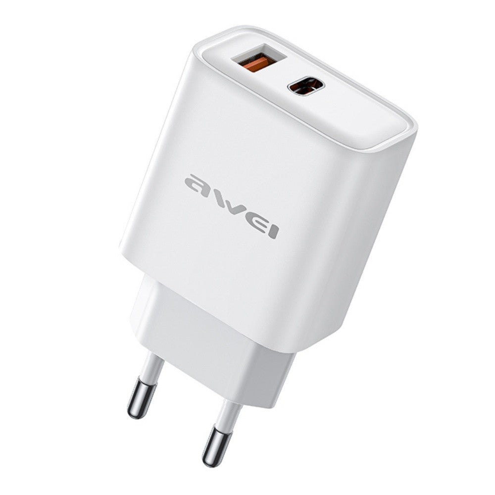 Įkroviklis Awei PD81-EU USB-A/USB-C baltas