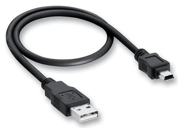 USB kabelis miniUSB juodas HQ