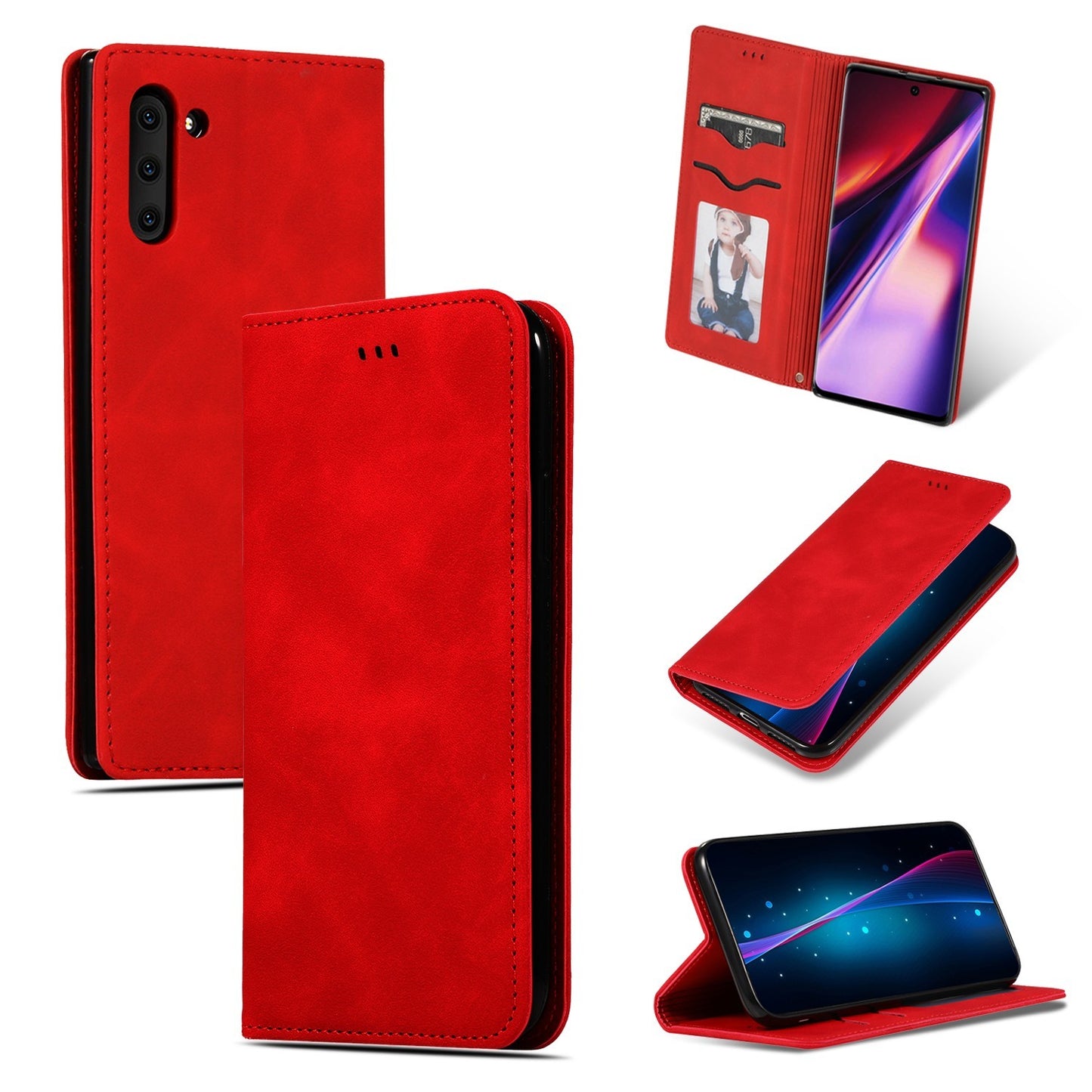 Dėklas Business Style Xiaomi Redmi Note 14 5G raudonas
