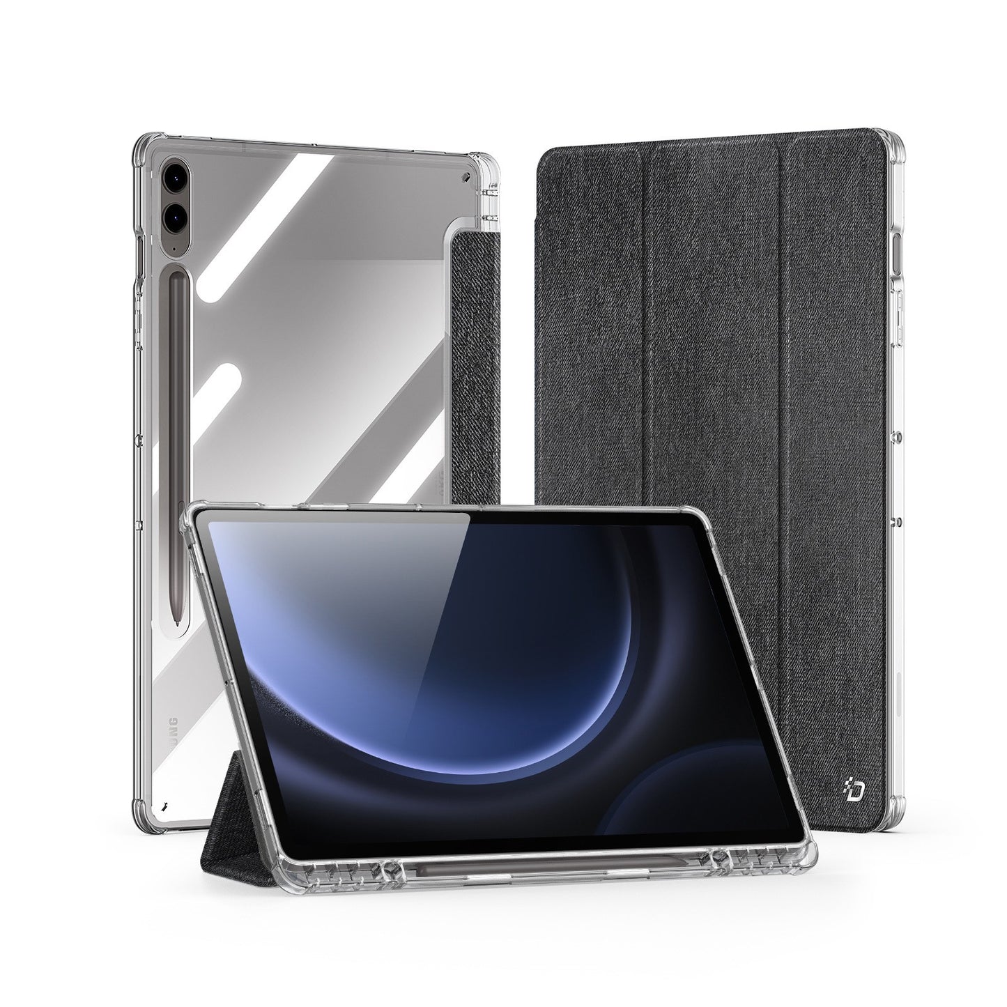 Dėklas Dux Ducis Unid Samsung X810/X816 Tab S9 Plus/X610/X616 Tab S9 FE Plus juodas
