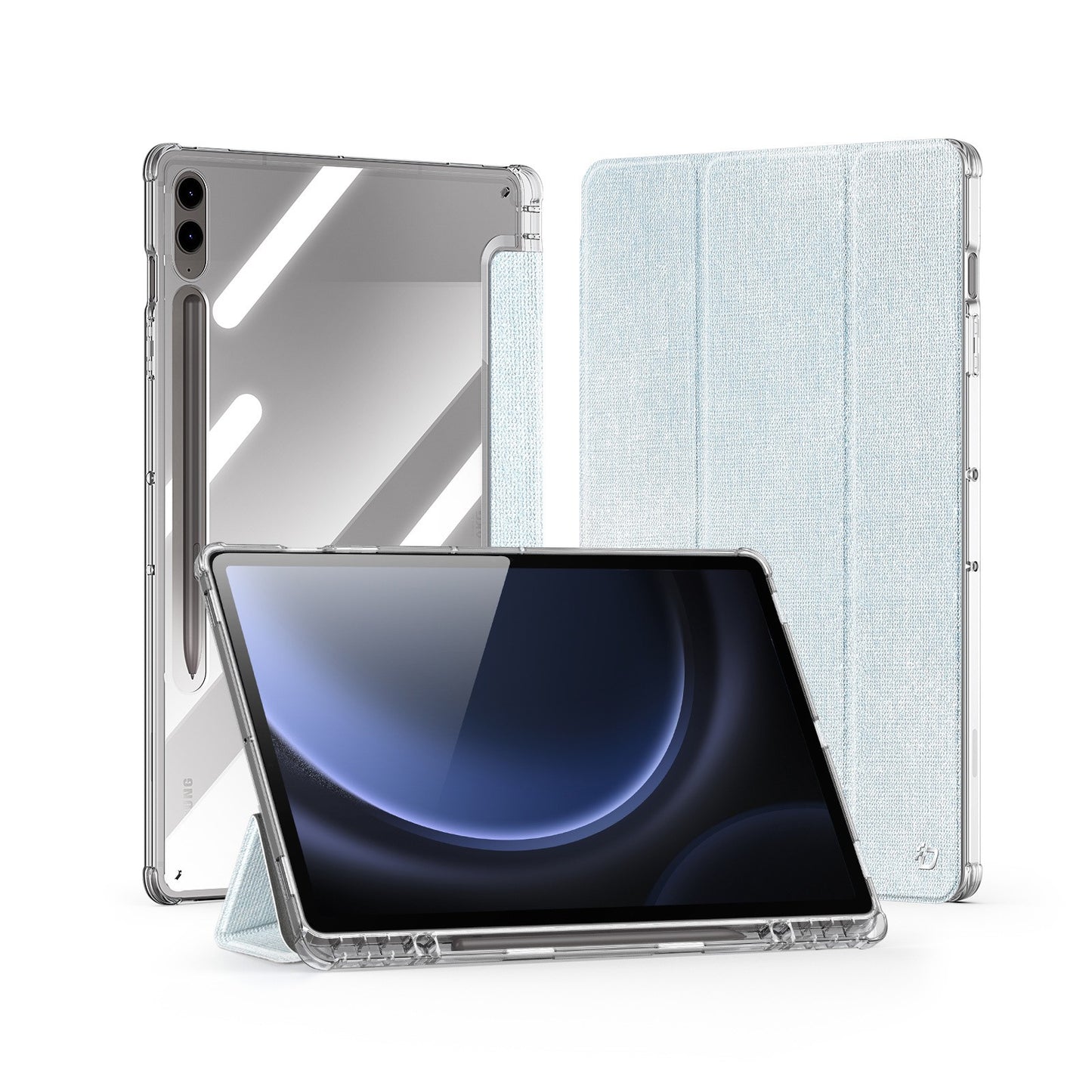 Dėklas Dux Ducis Unid Samsung X810/X816 Tab S9 Plus/X610/X616 Tab S9 FE Plus mėlynas