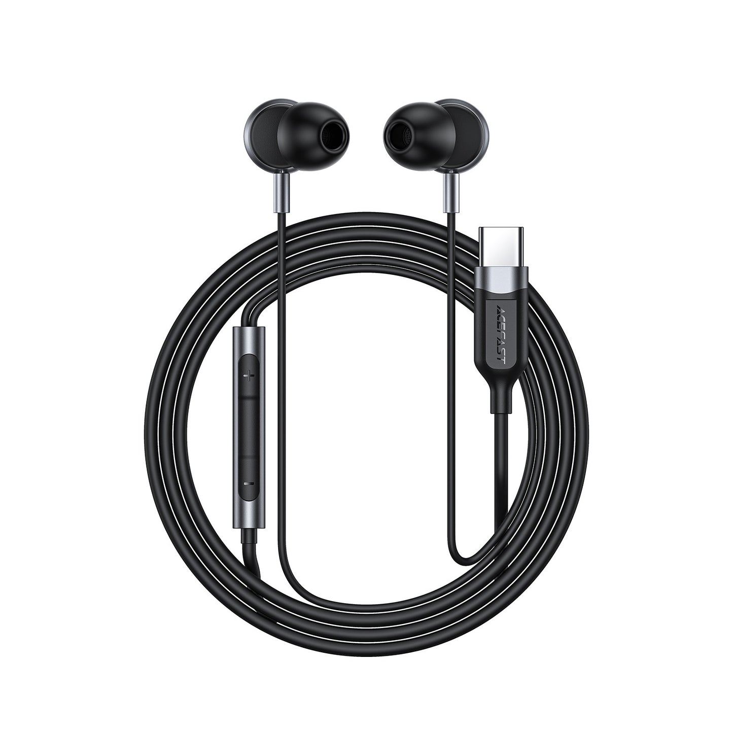 Ausinės Acefast L6 USB-C juodos