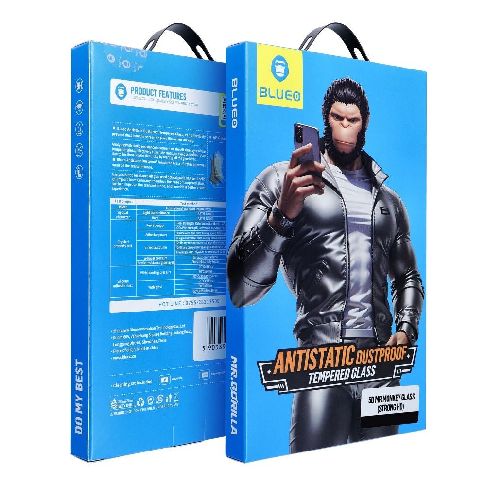 LCD apsauginis stikliukas 5D Mr. Monkey Glass (Strong HD) Apple iPhone 13 Pro Max juodas