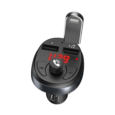 Transmiteris Hoco E41 Bluetooth MP3 grotuvas/FM bangų moduliatorius (laisvų rankų įranga, microSD, SD, 2xUSB, LCD, 3.1A įkroviklis)