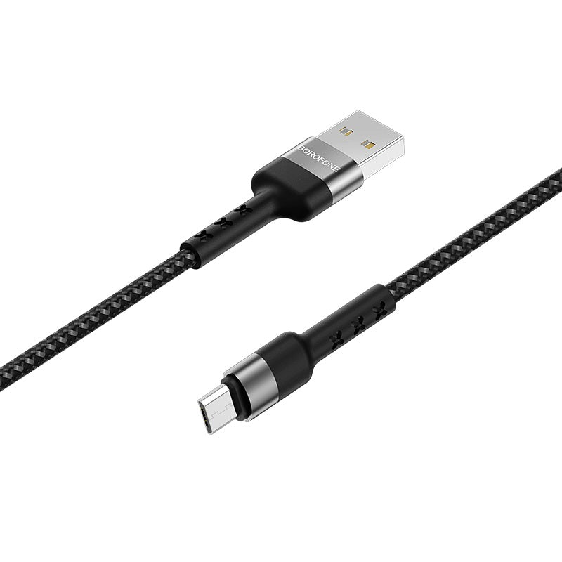USB kabelis Borofone BX34 microUSB 1.0m juodas