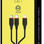 USB kabelis Borofone BX17 3in1 microUSB-Lightning-Type-C 1.0m juodas