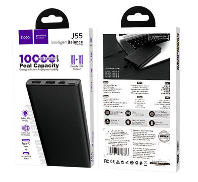 Išorinė baterija Power Bank Hoco J55 10000mAh juoda